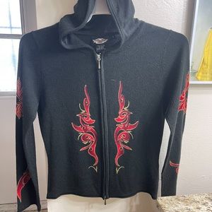 Harley Davidson hooded knit sweater